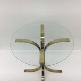 Hollywood regency brass side table, 1970's