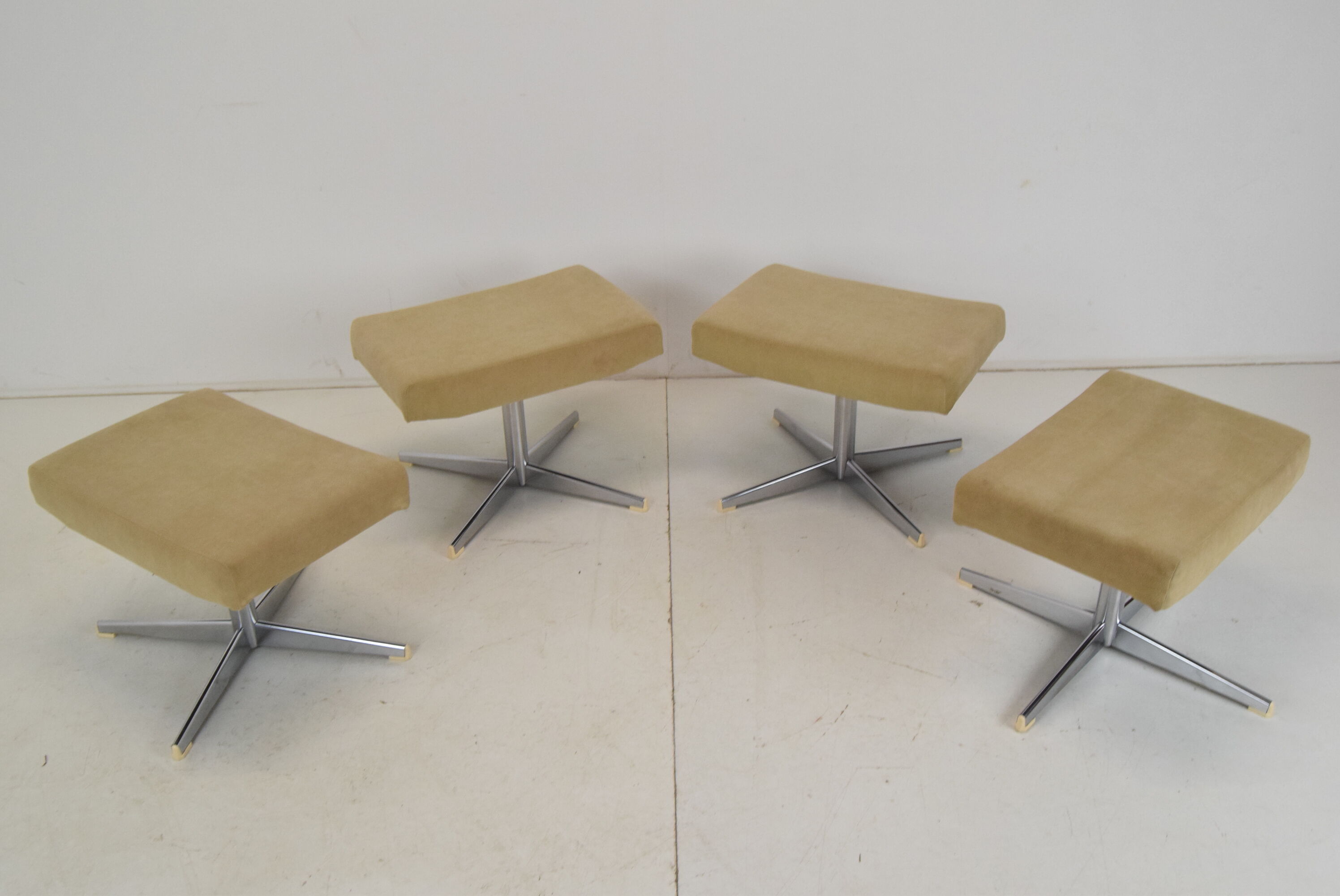 Set of Four Rotate Footstools 1970's