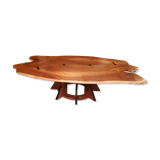 Coffee table "Dark Aronde" Tamarin and massive ebony