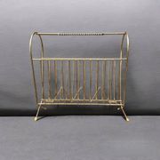 50s magazine rack in brass and scoubidou