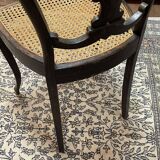 Chaise Napoléon III en bois noirci