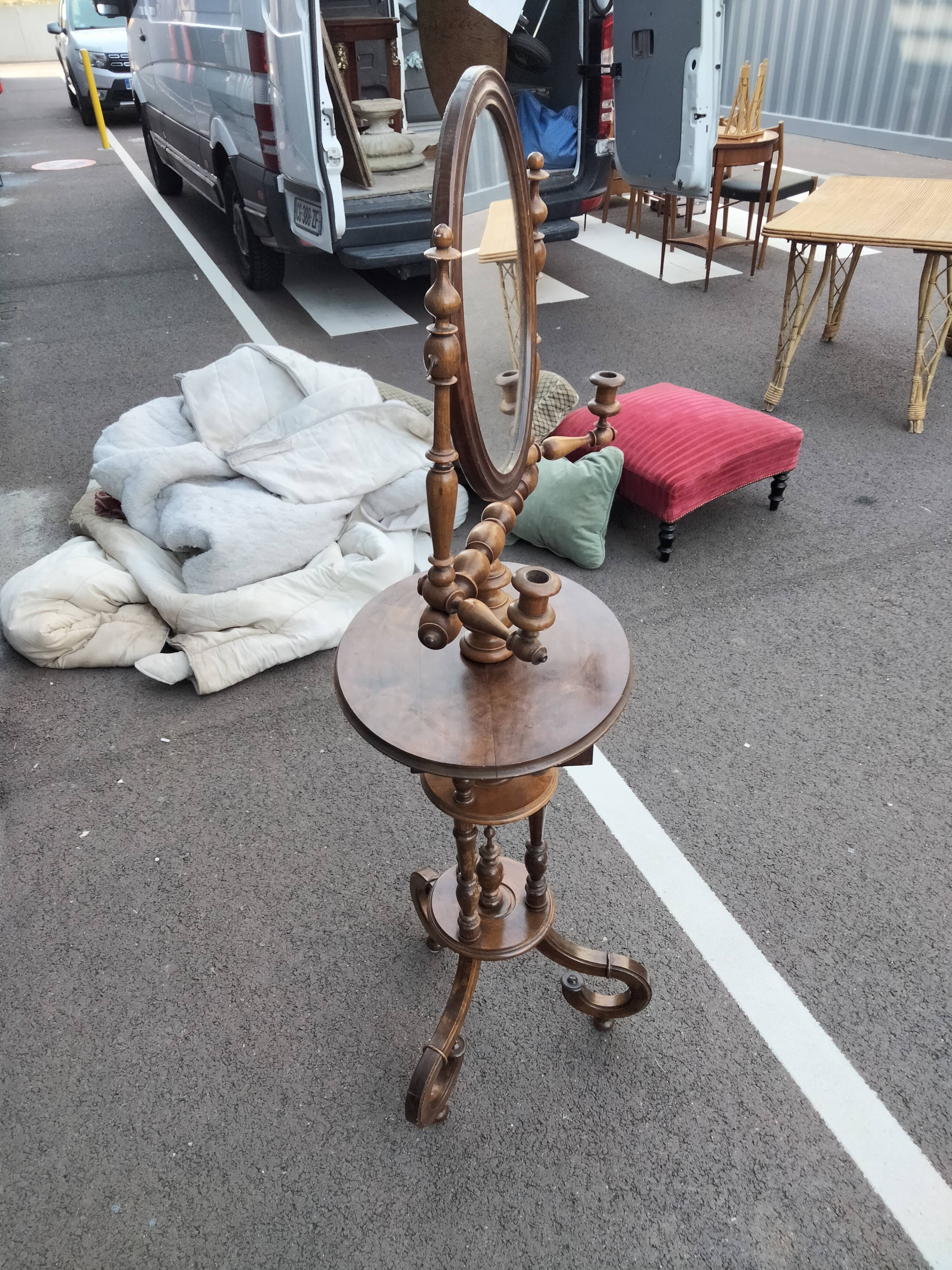 Coiffeuse ancienne meuble de barbier ancien  vintage