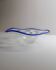 Blue Murano Glass Bowl with White Chequered Pattern and Wavy Rim, Signed RL'94