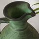 Jug, vase, vintage green ceramic