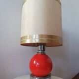 Lamp foot chrome vintage ceramic ball 60 70