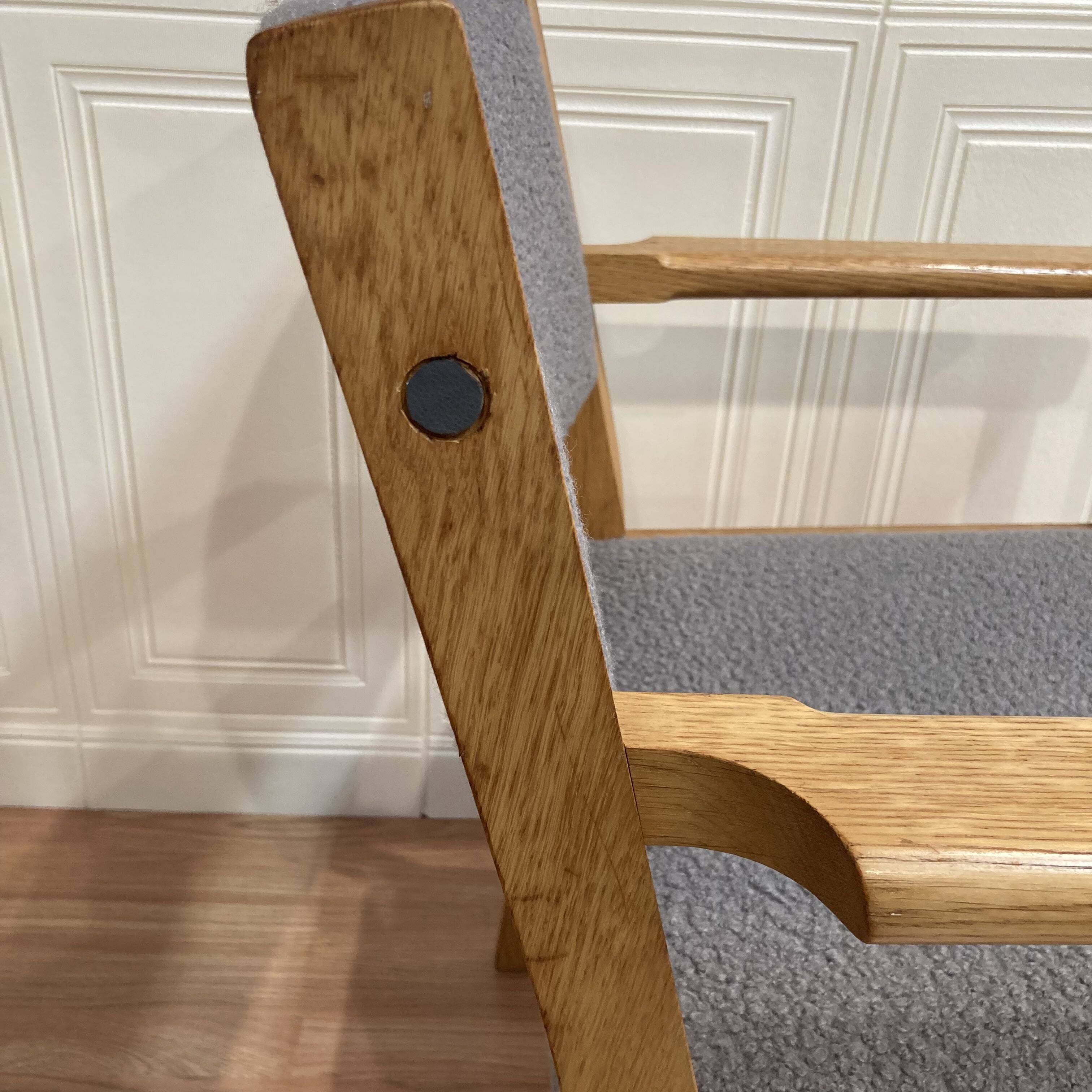 Scandinavian design armchair stamped "hans wegner" 1960.