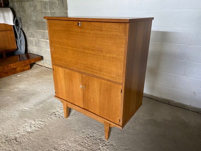 Scandinavian office secretary in vintage teak 50s