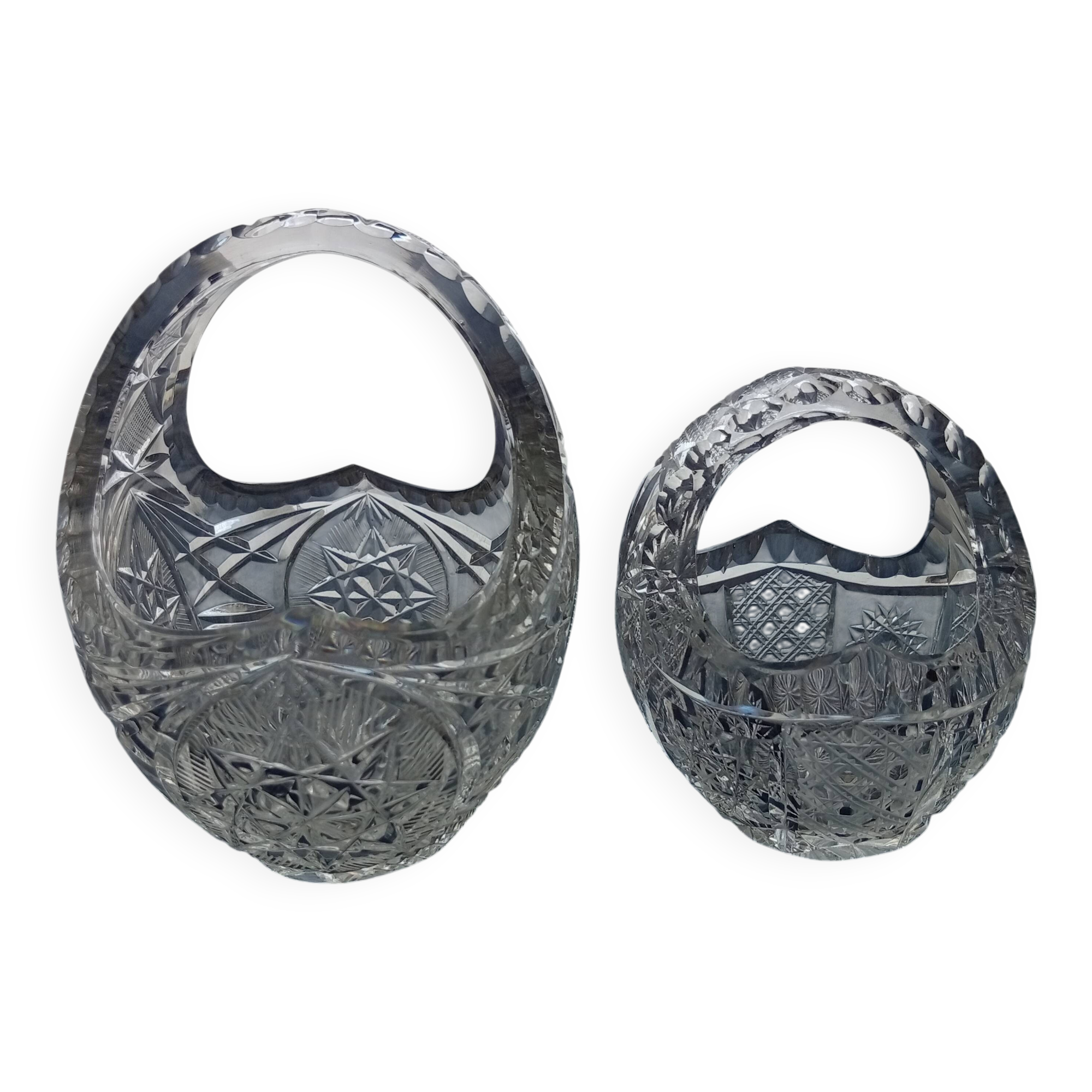 Set of crystal baskets from Zawiercie