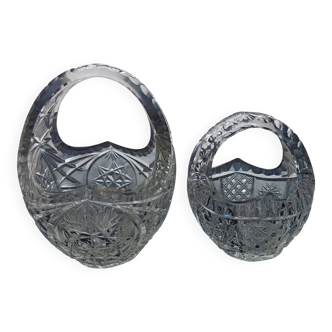 Set of crystal baskets from Zawiercie