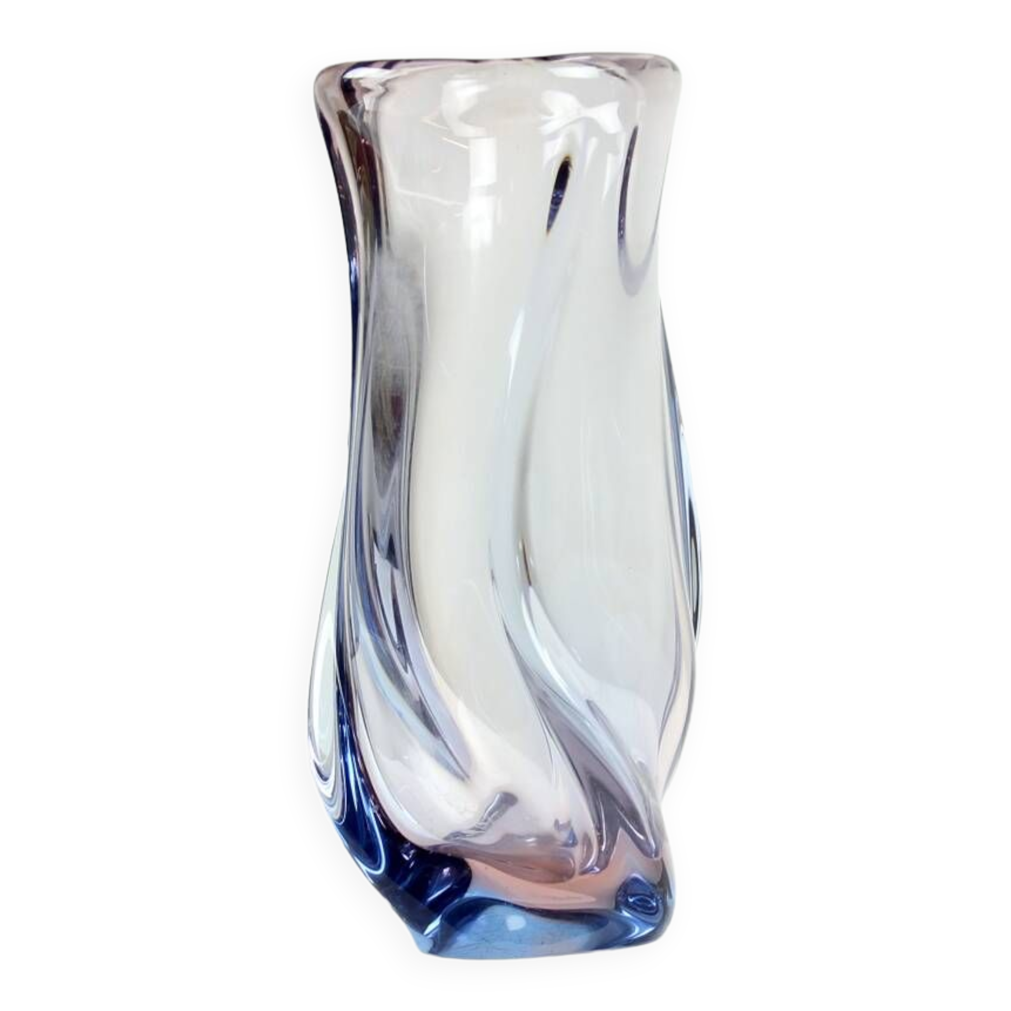 Grand vase en verre de Murano par Hospodka, Tchécoslovaquie 1960