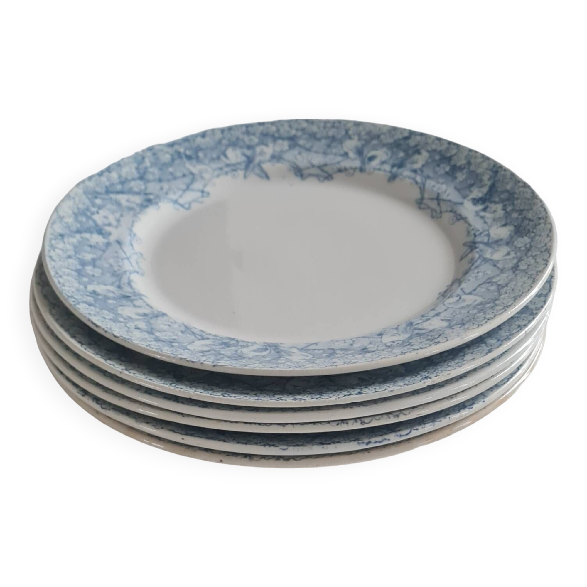 Set of 6 iron earthenware plates