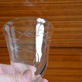 Set of 6 water glasses with stylized branch pattern
