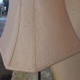 Floor lamp gilded bronze base lampshade fabrics
