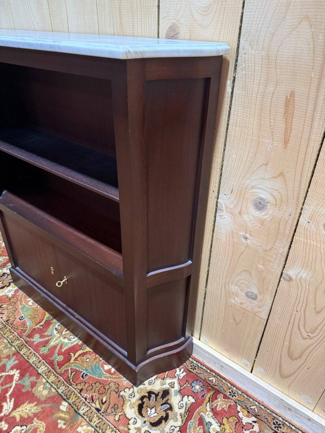 Low library - Bibus - Mahogany console with marble top