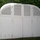 Arched shutters oak louvers H226xW277 4 leaves
