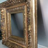 Frame Wood&Stuc/Gilding Gold gold leaves/Decors leaves Oak/XIXth