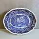 2 plats de service Mason’s Vista Blue – Faïence anglaise bleue et blanche
