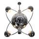 Mid-century modern space age Italian chrome chandelier, 1960