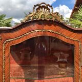 Display Case in Marquetry & Martin Varnish Napoleon III Louis XV Style