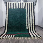 Magnifique tapis berbère vert décoré 200/300cm