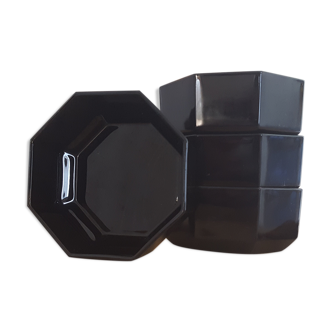 Ramequins Arcoroc noirs vintage