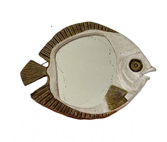 Ceramic fish-shaped mirror 1970