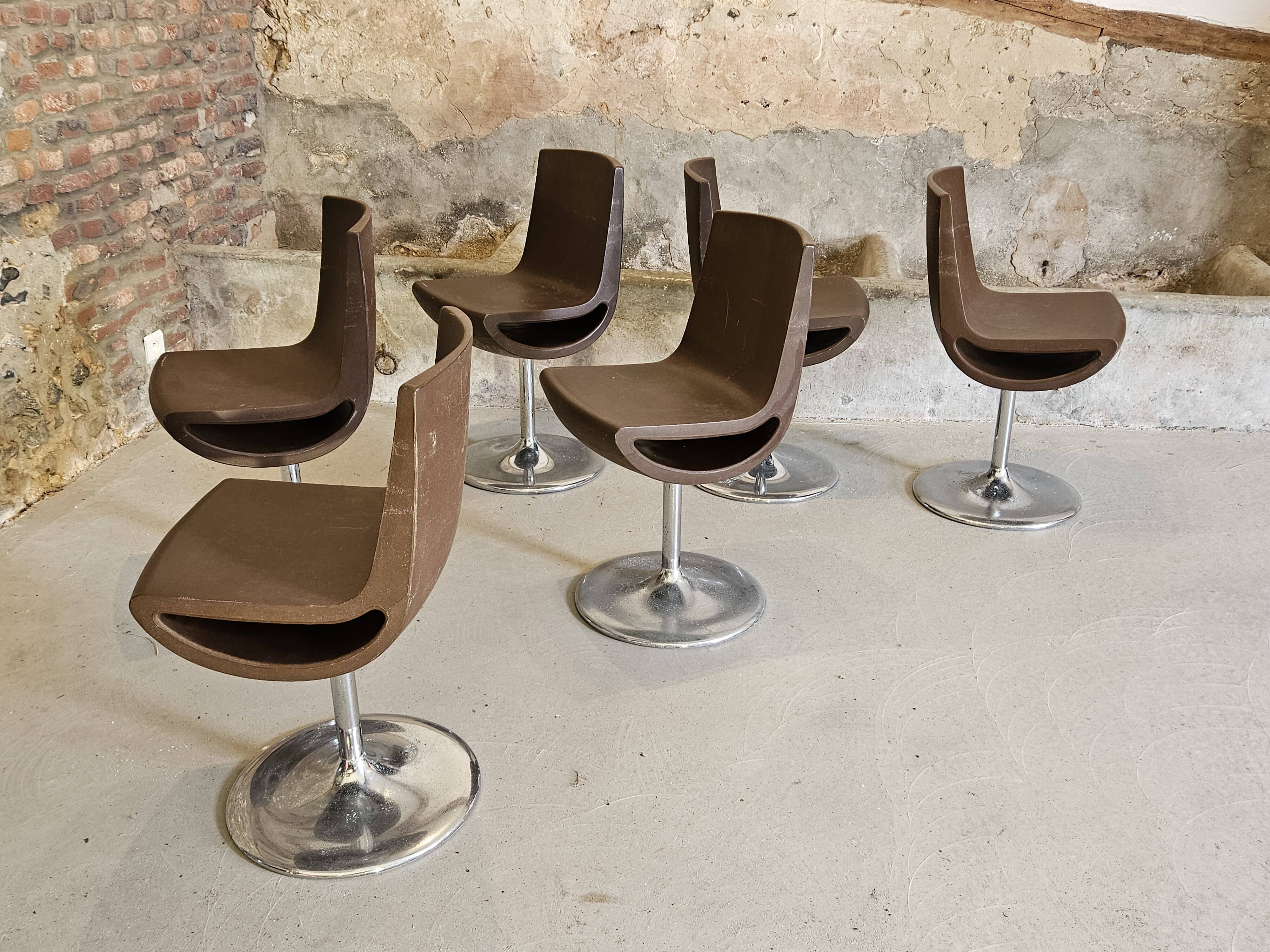 Lot de 6 chaises "Ciao" design Erik Bjornsen