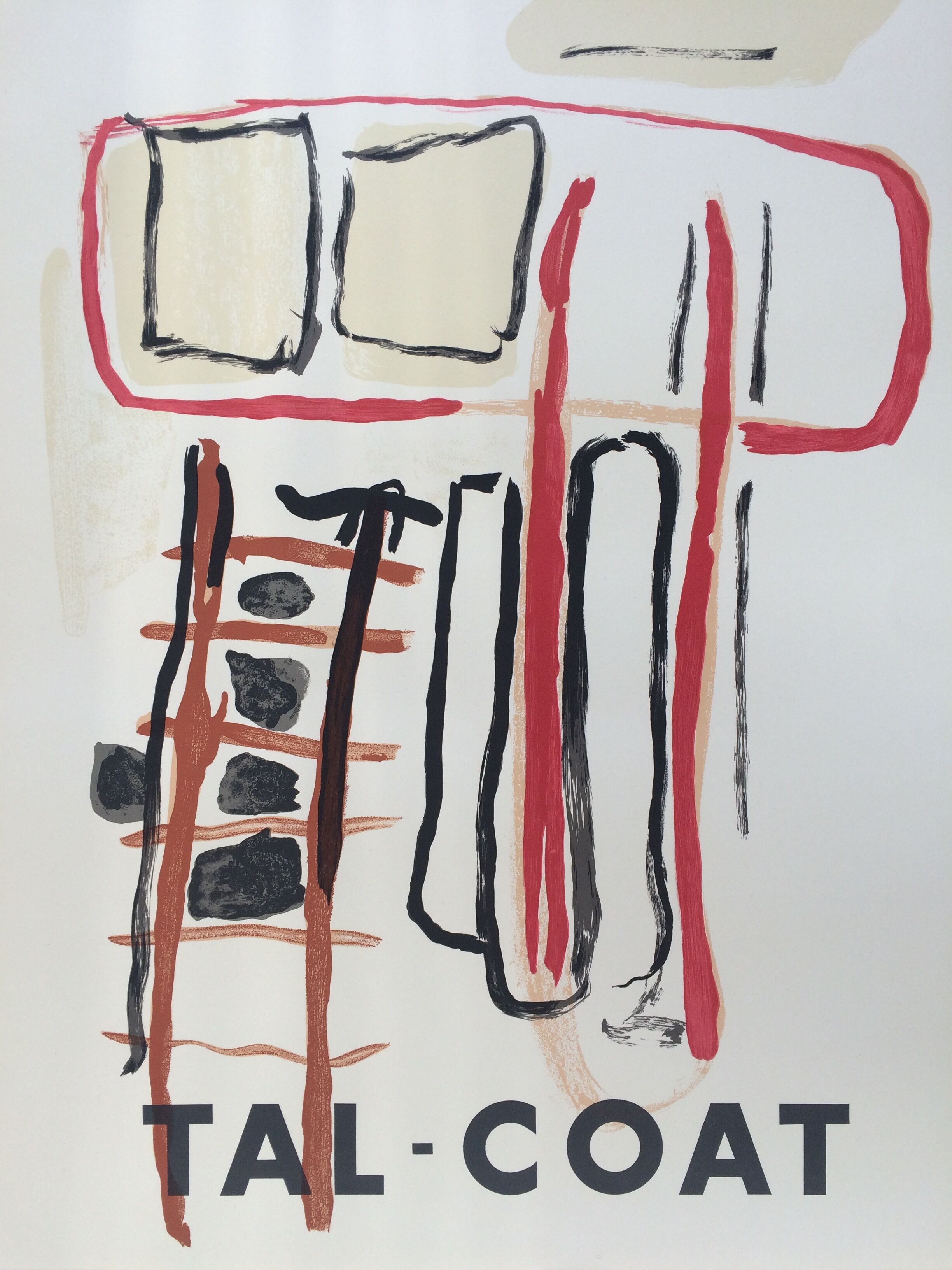 Original exhibition poster, tal-coat, galerie maeght, 1956