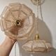 Art Deco pink glass Clichy pendant or lamp.