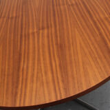 1960s coffee table in walnut and chrome