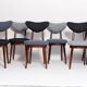 Chaise cœur en denim bleu moyen et foncé, milieu du 20ème siècle, Europe