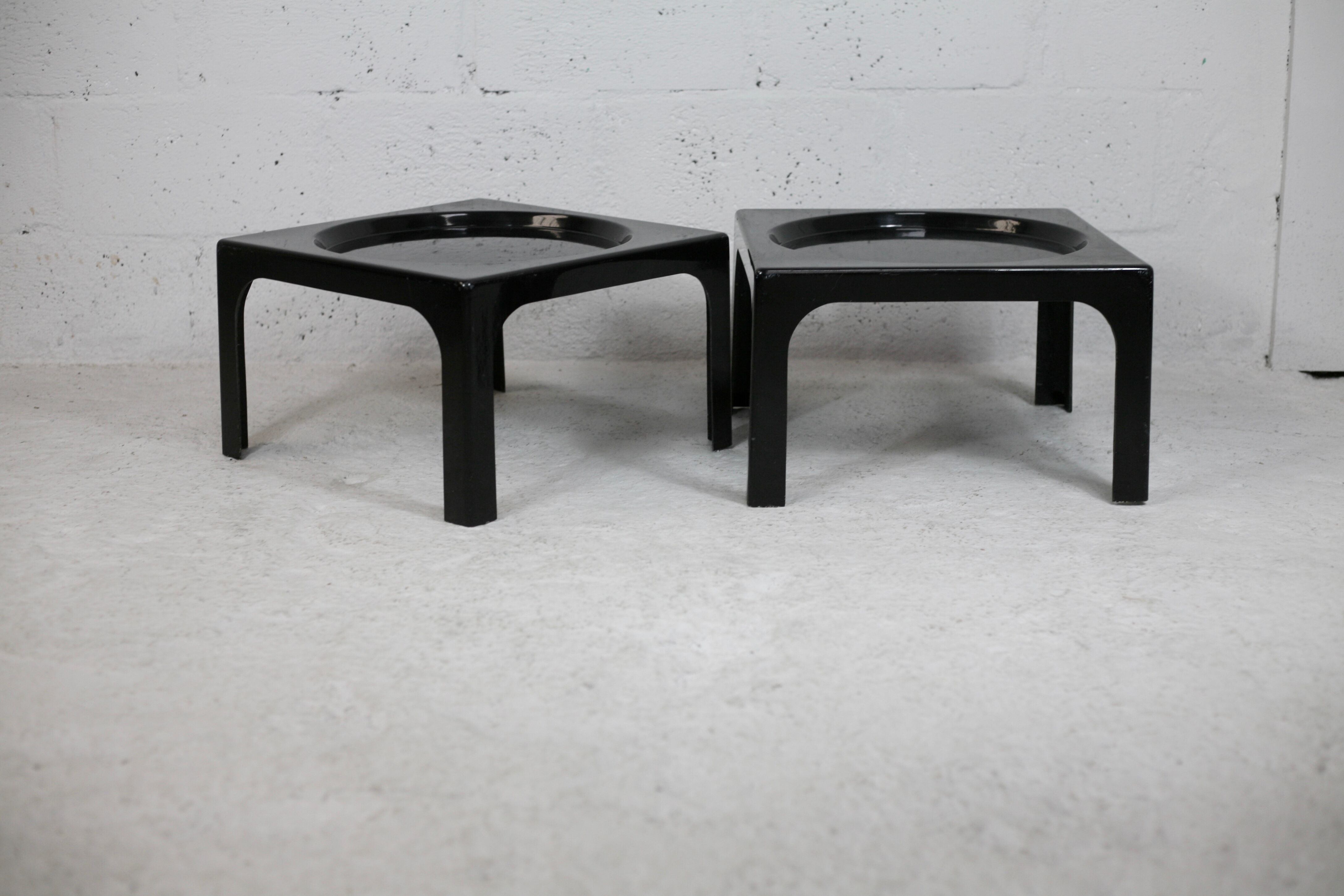 Pair of space age fiberglass coffee tables, Circa 1970