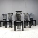 Post modern dining chairs by Pietro costantini, 1980s, set of 6