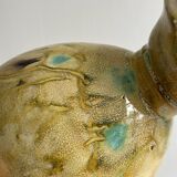 Vase en céramique jaune et bleu