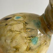 Vase en céramique jaune et bleu