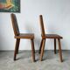Paire de chaises brutaliste en chêne 1950
