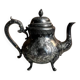 Silver-plated metal coffee and tea pot
