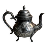 Silver-plated metal coffee and tea pot