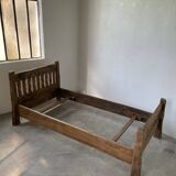 Brutalist Aranjou elm bed