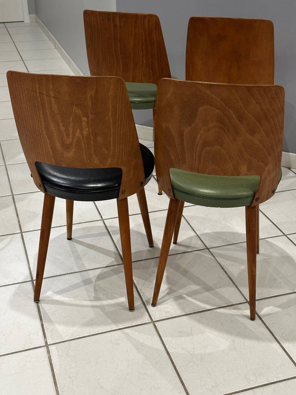 Set of 4 Baumann Mondor Bistro Chairs 1960