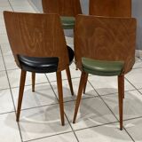 Set of 4 Baumann Mondor Bistro Chairs 1960