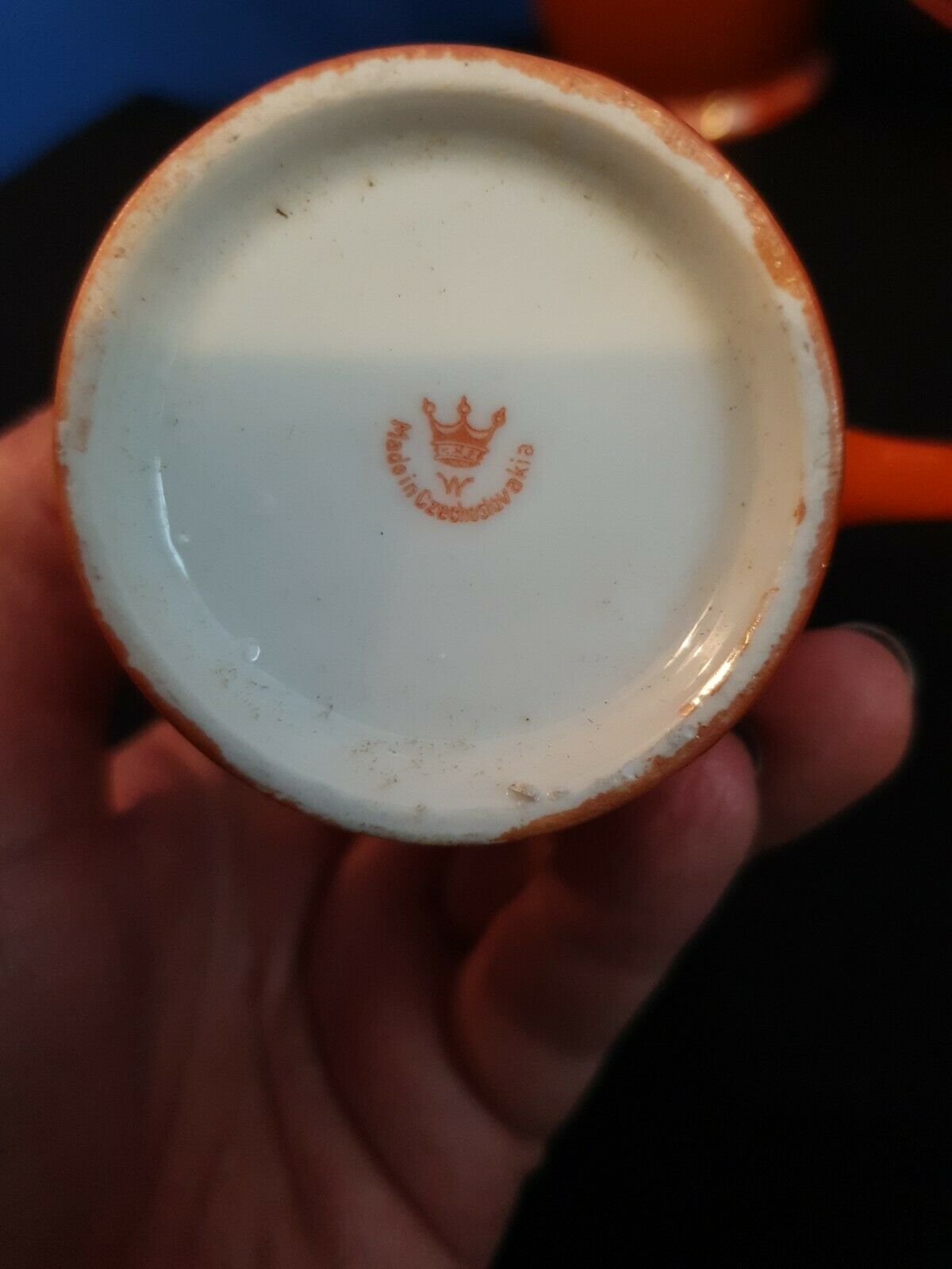 Czechoslovakian porcelain milk pot coffee maker