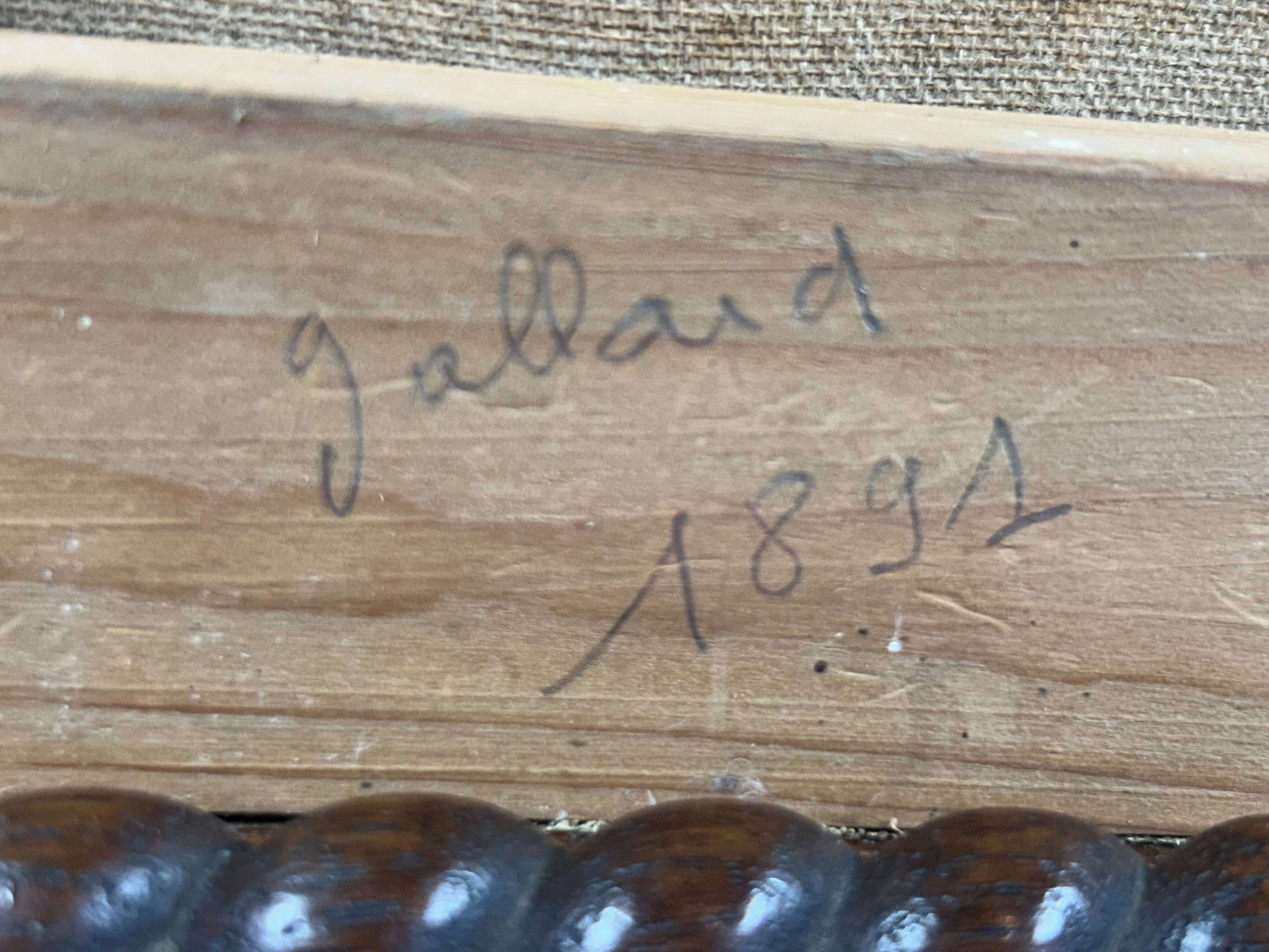 Oil on canvas "Côte Bretonne" signed Gallard - 19th century
