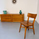 Low enfilade Regain in solid elm, French design from the 1970s, vintage.