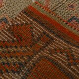 88x344 Cm Turkish Vintage Runner, Wool Runner Rug, Hallway Runner,