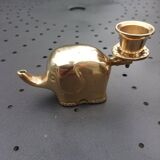 Bougeoirs éléphants en laiton