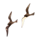 Stylized brass birds