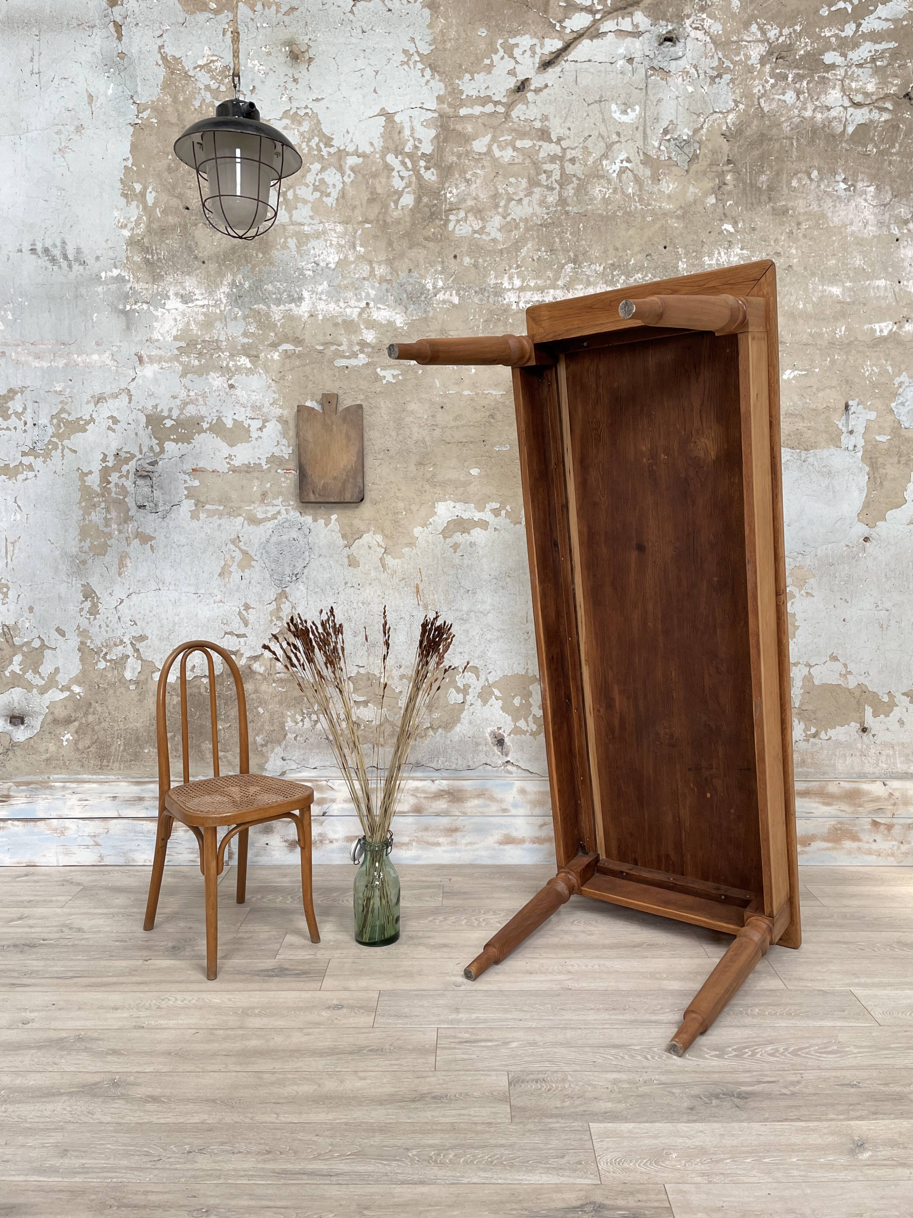 Solid wood farmhouse table