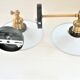 Pair of metal wall lights