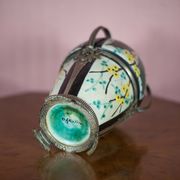 Ceramic vase with silver frame, vase signed by Argyl, Art Nouveau vase, art deco, collection